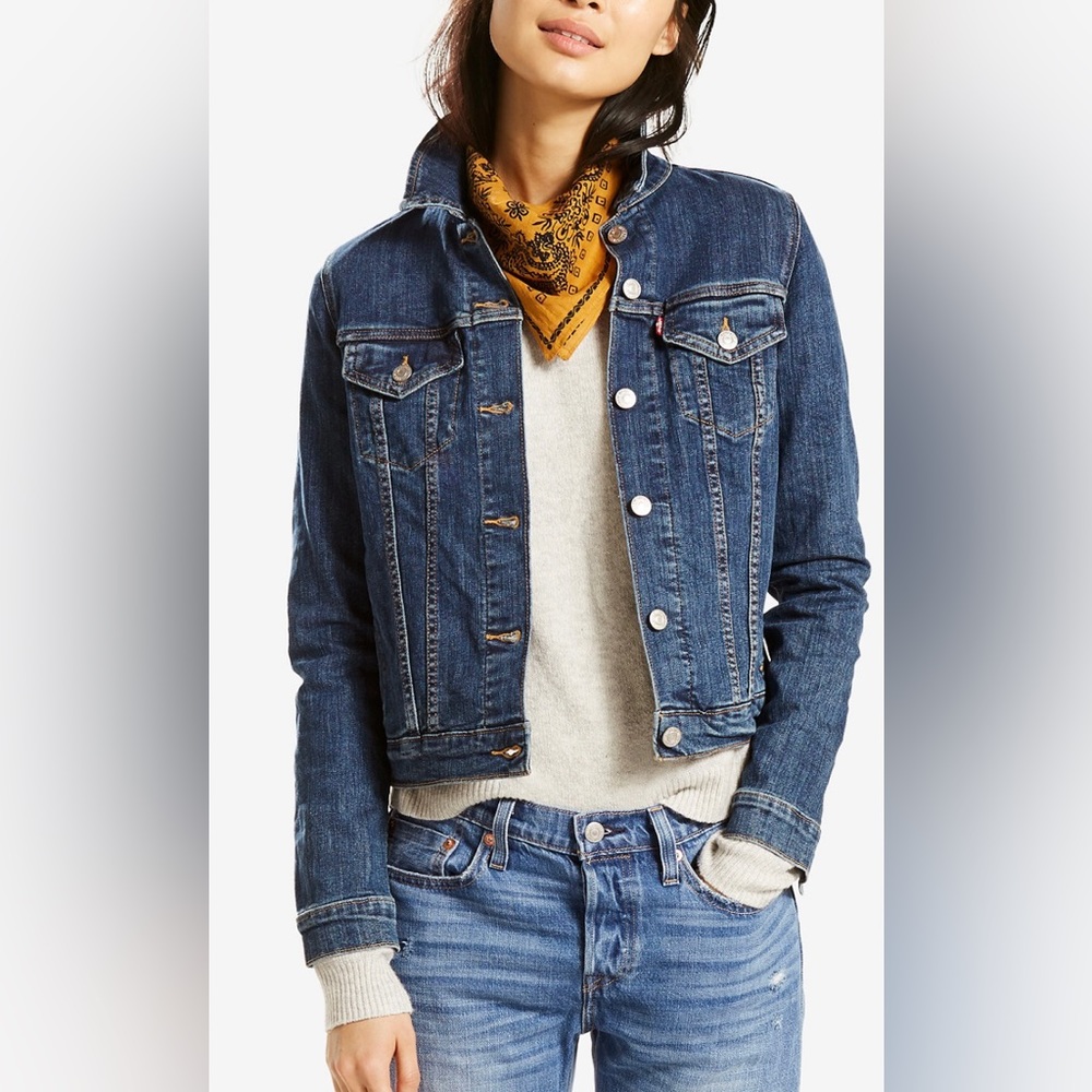 Classic Levi’s Jean Jacket with Paint Splatter